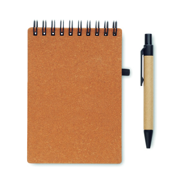 Лого трейд бизнес-подарки фото: Recycled notebook with ball pen