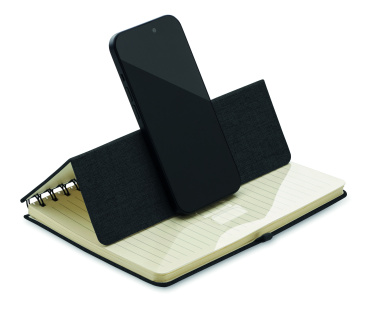 Логотрейд pекламные cувениры картинка: A5 notebook with phone holder