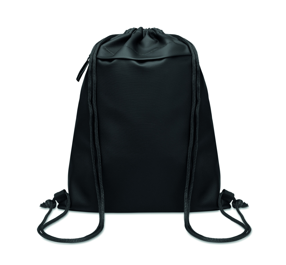 Логотрейд pекламные подарки картинка: Drawstring bag in 600D RPET