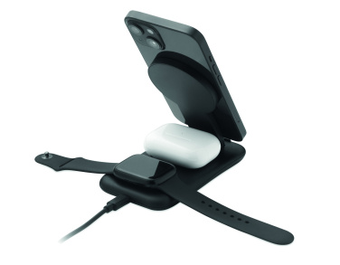 Логотрейд бизнес-подарки картинка: 3 in 1 wireless charger 15W