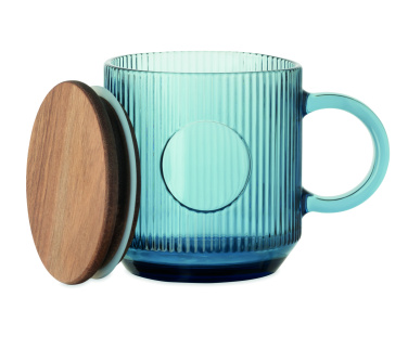 Лого трейд бизнес-подарки фото: Ribbed glass mug 300ml