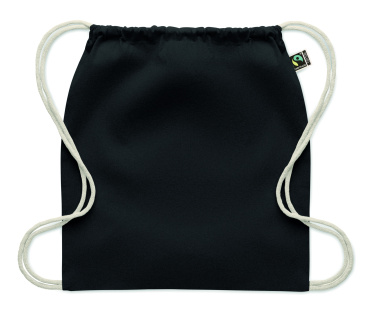 Логотрейд pекламные подарки картинка: Drawstring bag Fairtrade 180gr