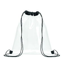 Transparent drawstring bag