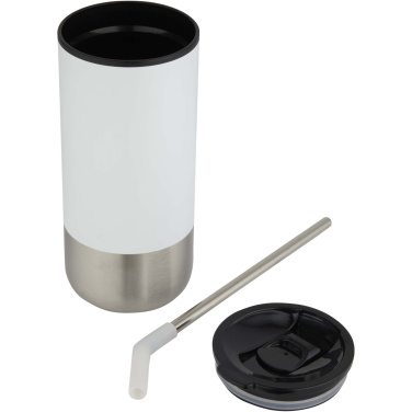 Логотрейд pекламные подарки картинка: Grayson термостакан с силиконовой трубочкой, объемом 480 мл, сертифицированный согласно RCS