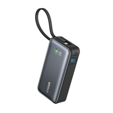 Лого трейд pекламные подарки фото: Внешний аккумулятор Anker Nano Power Bank 30 Вт, встроенный кабель USB-C.