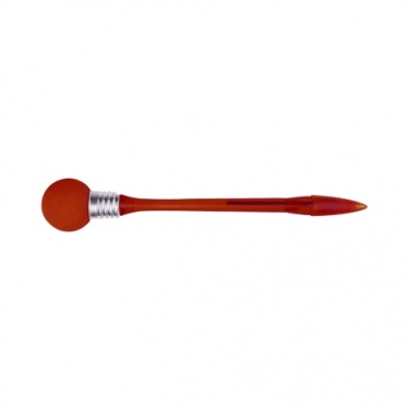 : Plastic ball pen ' Light Bulb'  color red