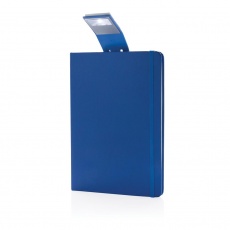 A5 anteckningsbok & LED bokmärke, blå