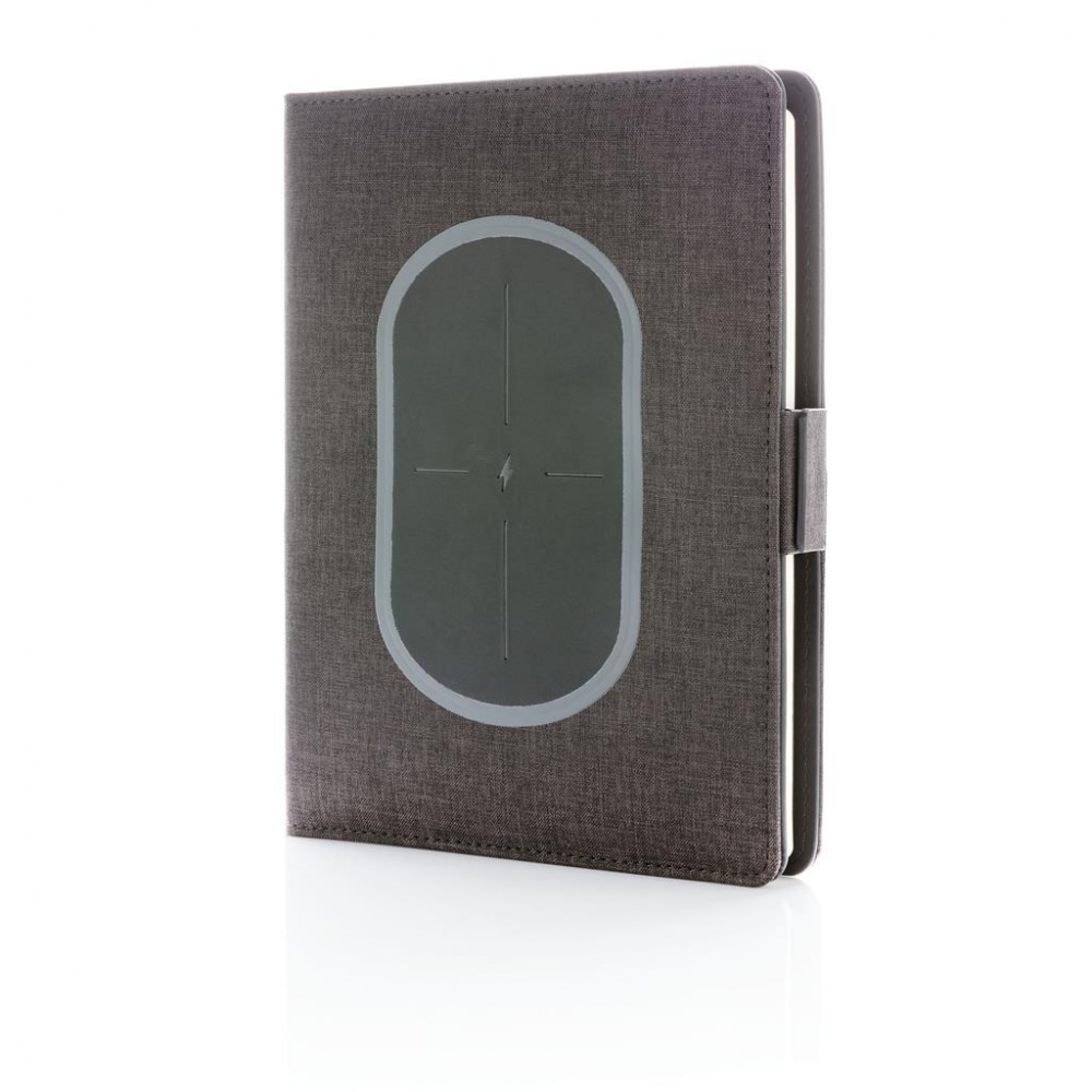 : Air omslag för A5 anteckningsbok med trådlös laddning, svart