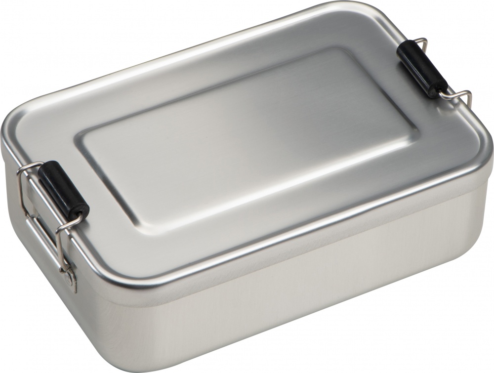 : Lunchlåda i aluminium, grå