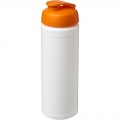 Baseline® Plus 750 ml sportflaska med uppfällbart lock, Vit/orange