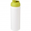 Baseline® Plus grip 750 ml sportflaska med uppfällbart lock, Vit / Lime