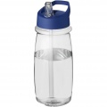 H2O Active® Pulse 600 ml sportflaska med piplock, Transparent / Blå