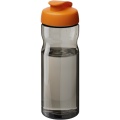 H2O Active® Eco Base 650 ml sportflaska med uppfällbart lock, Träkol / Orange