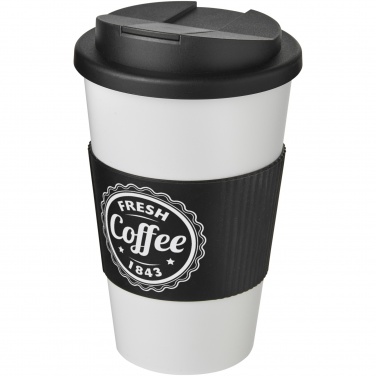 Logotrade reklamprodukter bild: Americano® 350 ml mugg med grepp och spillsäkert lock