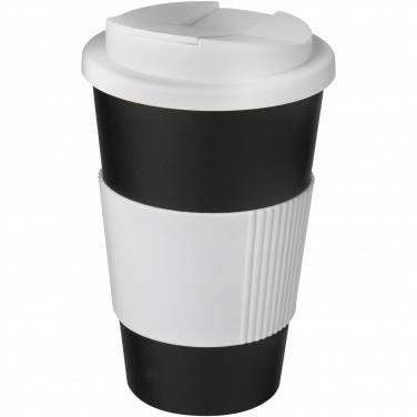 Logotrade profilreklam bild: Americano® 350 ml mugg med grepp och spillsäkert lock