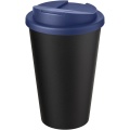 Americano® Eco 350 ml termosmugg av återvunnet material med spillsäkert lock, Blå / Solid svart