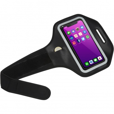 Logotrade kampanjprodukter bild: Haile reflekterande smartphone-armband med transparent skydd