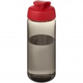 H2O Active® Octave Tritan™ 600 ml sportflaska med uppfällbart lock, Träkol / Röd