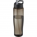 H2O Active® Eco Tempo 700 ml sportflaska med piplock, Solid svart / kol