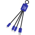 SCX.design C15 quatro light-up kabel, Reflex blå / Solid svart