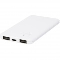 Slender 4 000 mAh tunn dubbel powerbank, Vit