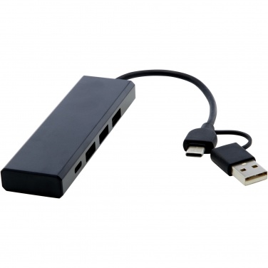 Logotrade reklamprodukter bild: Rise USB 2.0-hubb av RCS-återvunnen aluminium