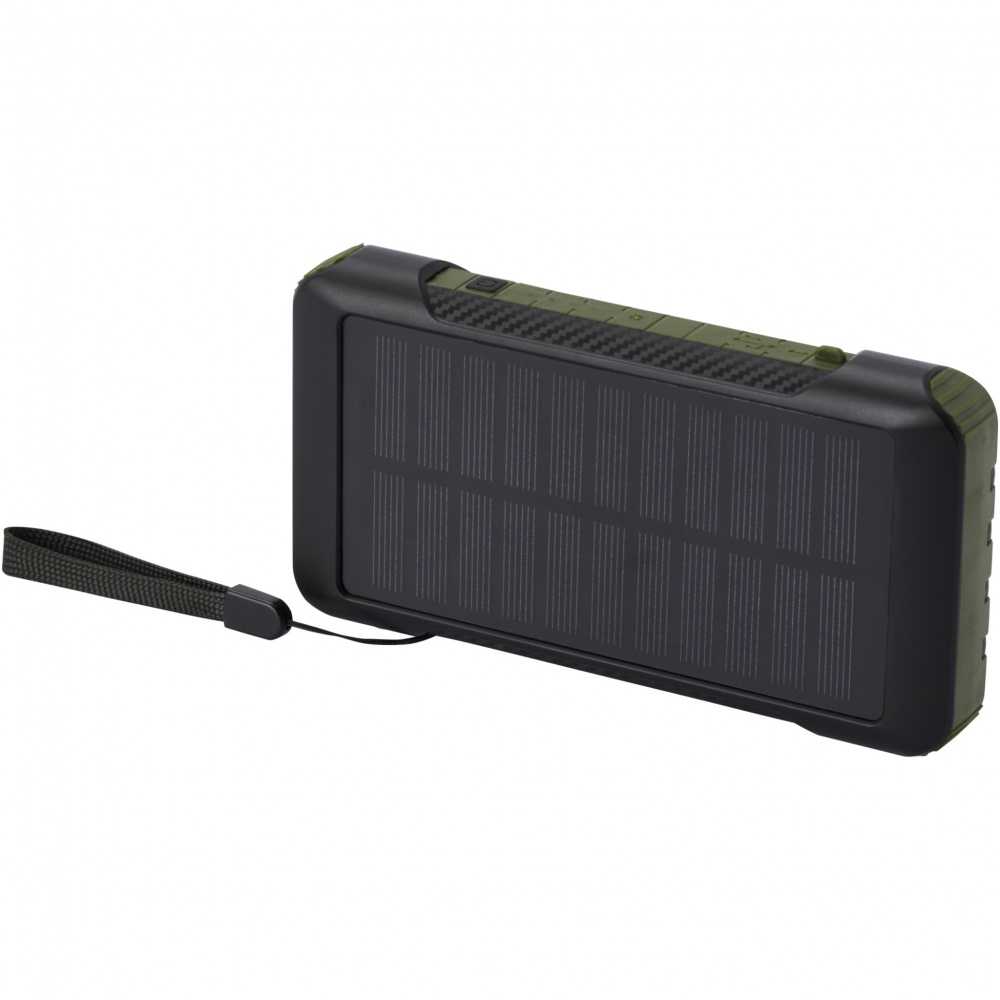 Logotrade profilreklam bild: Soldy 10 000 mAh powerbank med soldynamo av RCS-återvunnen plast