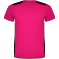 Detroit kortärmad sport-T-shirt för barn, Fuchsia / Solid svart