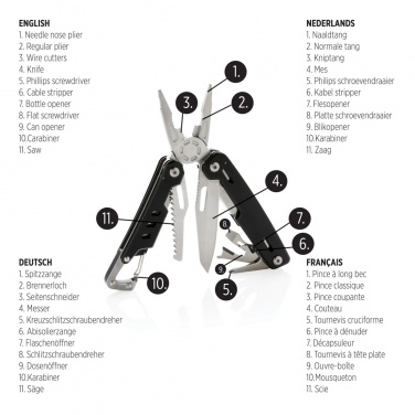 : Solid multitool med karbinhake