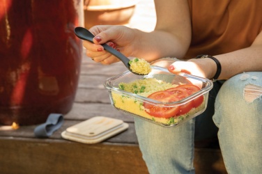 : Lunchlåda i glas med bambulock