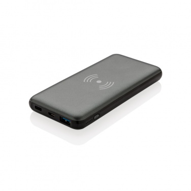 Logotrade reklamprodukter bild: 10.000 mAh snabbladdande 10W trådlös powerbank med PD