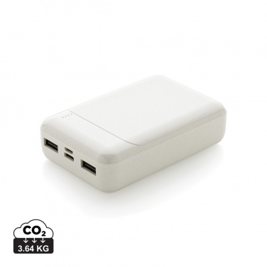 Logotrade kampanjprodukter bild: 10.000 mAh powerbank i återvunnen plast, RCS standard