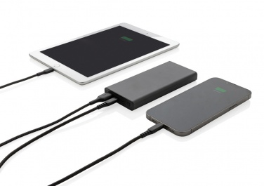 Logotrade profilreklam bild: Terra 10.000 mAh/18W powerbank RCS återvunnen aluminium