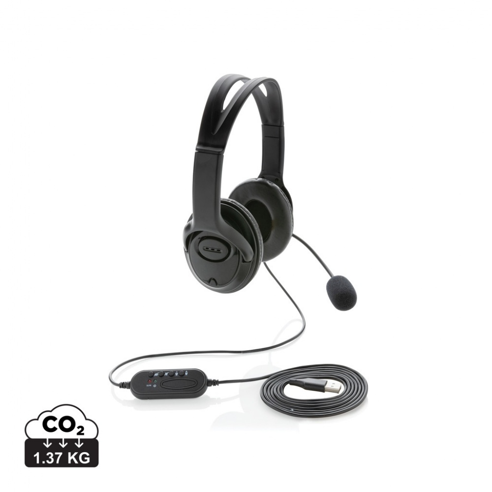 Logotrade profilreklam bild: Over-ear headset med kabel