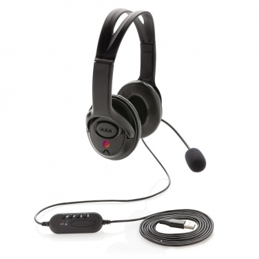 Logotrade reklamprodukter bild: Over-ear headset med kabel