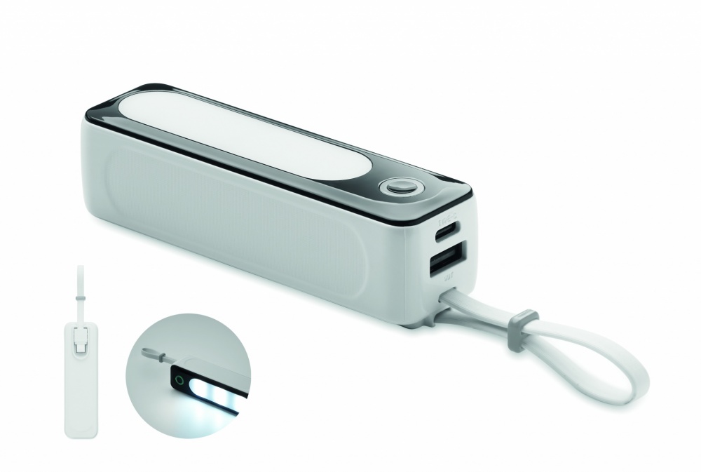 Logotrade presentreklam bild: Powerbank 5.000mAh med COB