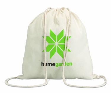 Logotrade presentreklam bild: Bomull 100 gsm drawstring bag