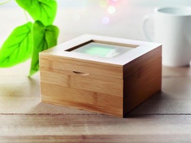 Logotrade reklamprodukter bild: Teabox i bambu