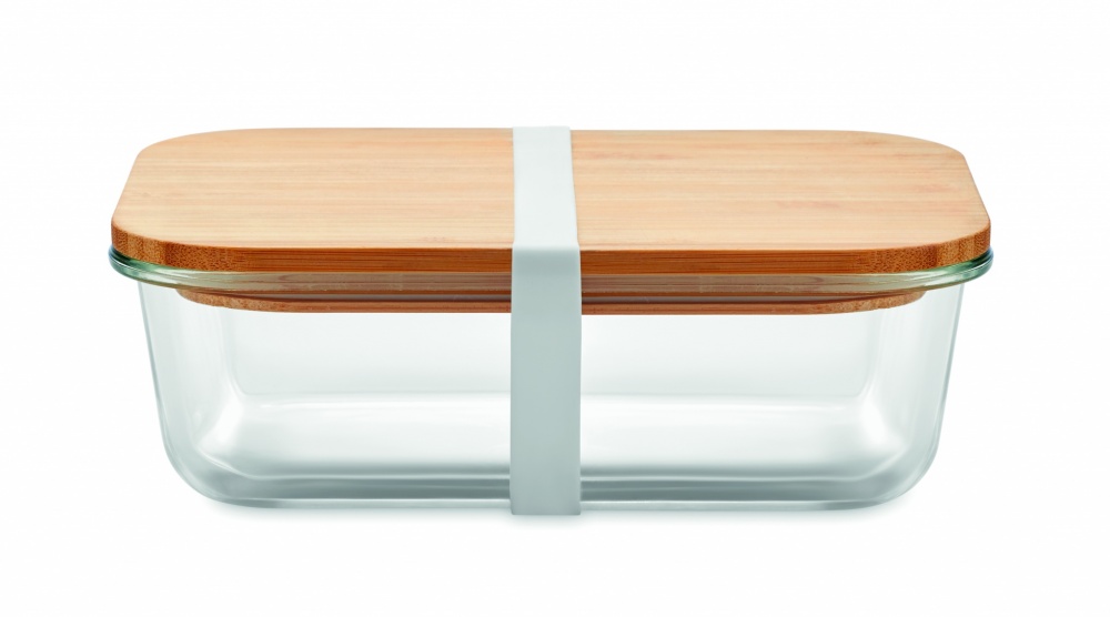 Logotrade profilreklam bild: Lunchbox i glas/bambu