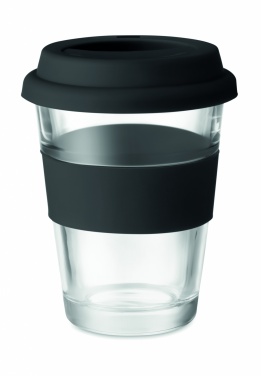 Logotrade reklamprodukter bild: Take away mugg i glas