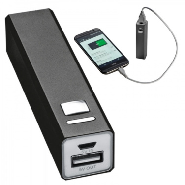 Logotrade kampanjprodukter bild: Powerbank i metall PORT HOPE 2200mAh