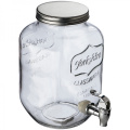 Set dryck dispenser och glas ACAPULCO, transparent