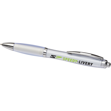 Logotrade kampanjprodukter bild: Curvy ballpoint pen with frosted barrel and grip