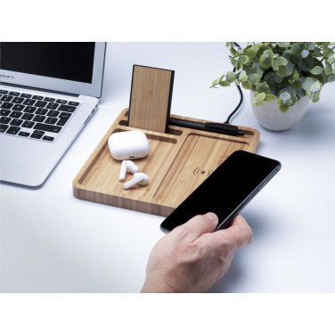 Logotrade profilreklam bild: Bamboo Organizer laddare