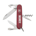 Victorinox spartansk fickkniv, genomskinlig röd