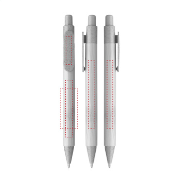 Logotrade kampanjprodukter bild: Bamboo Wheat Pen vete halm kulspetspenna