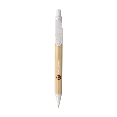 Logotrade kampanjprodukter bild: Bamboo Wheat Pen vete halm kulspetspenna