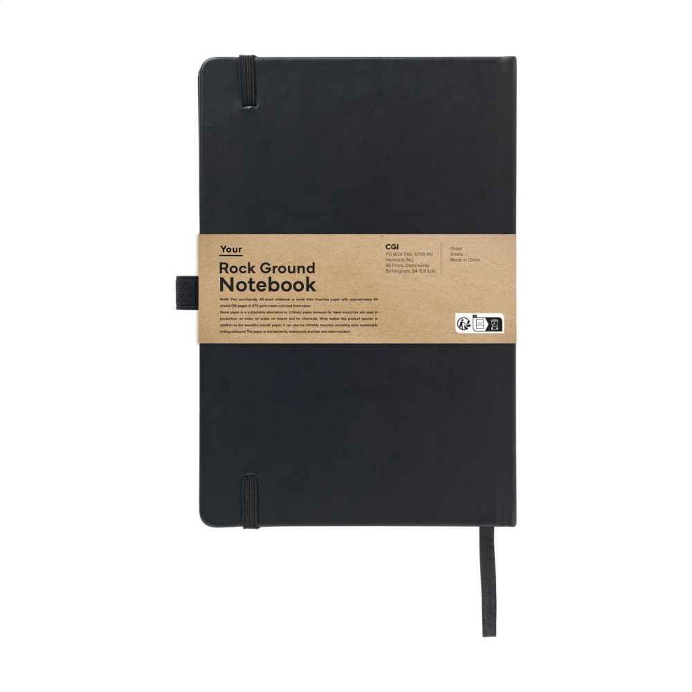 Logotrade profilreklam bild: Rock Ground Paper Notebook A5