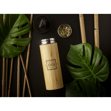 Logotrade kampanjprodukter bild: Sakura 360 ml bambu termoflaska/termokopp