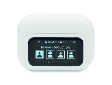 Logotrade reklamprodukter bild: TWS hörlurarar återvunnen ABS